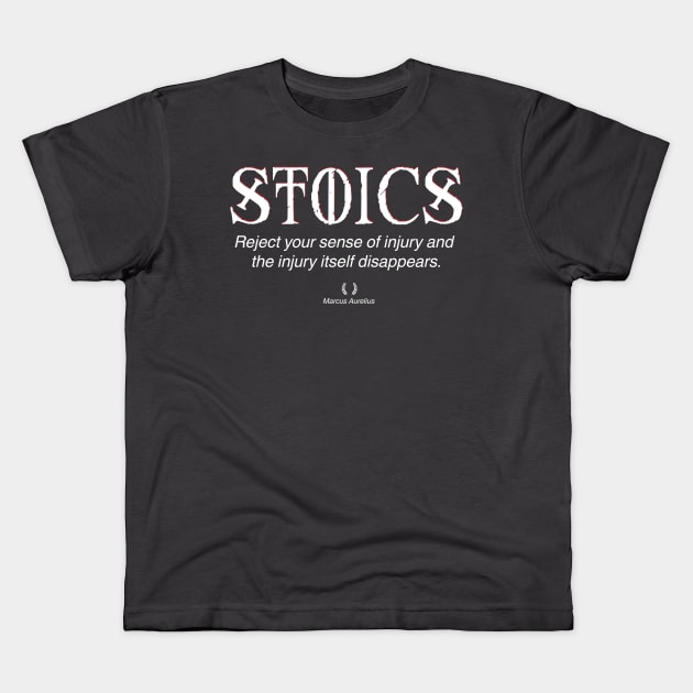 Stoics Marcus Aurelius quote Kids T-Shirt by emma17